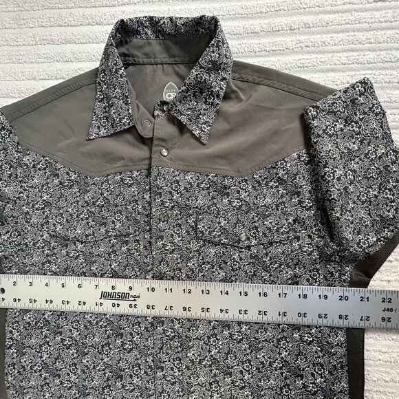 Club Ride Mens Short Sleeve Performance Cycling Shirt Small Black Gray Paisley - Picture 7 of 8